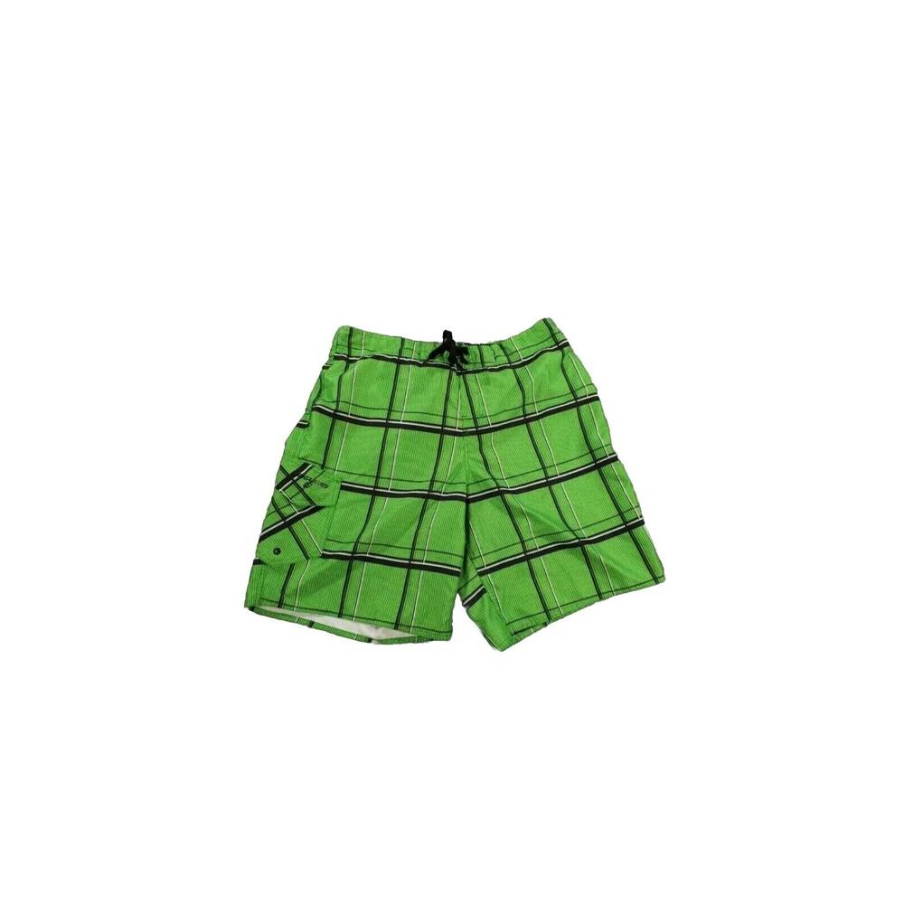 Laguna Swim Trunks Mens Medium Green Mesh Lining Polyester Pocket Shorts